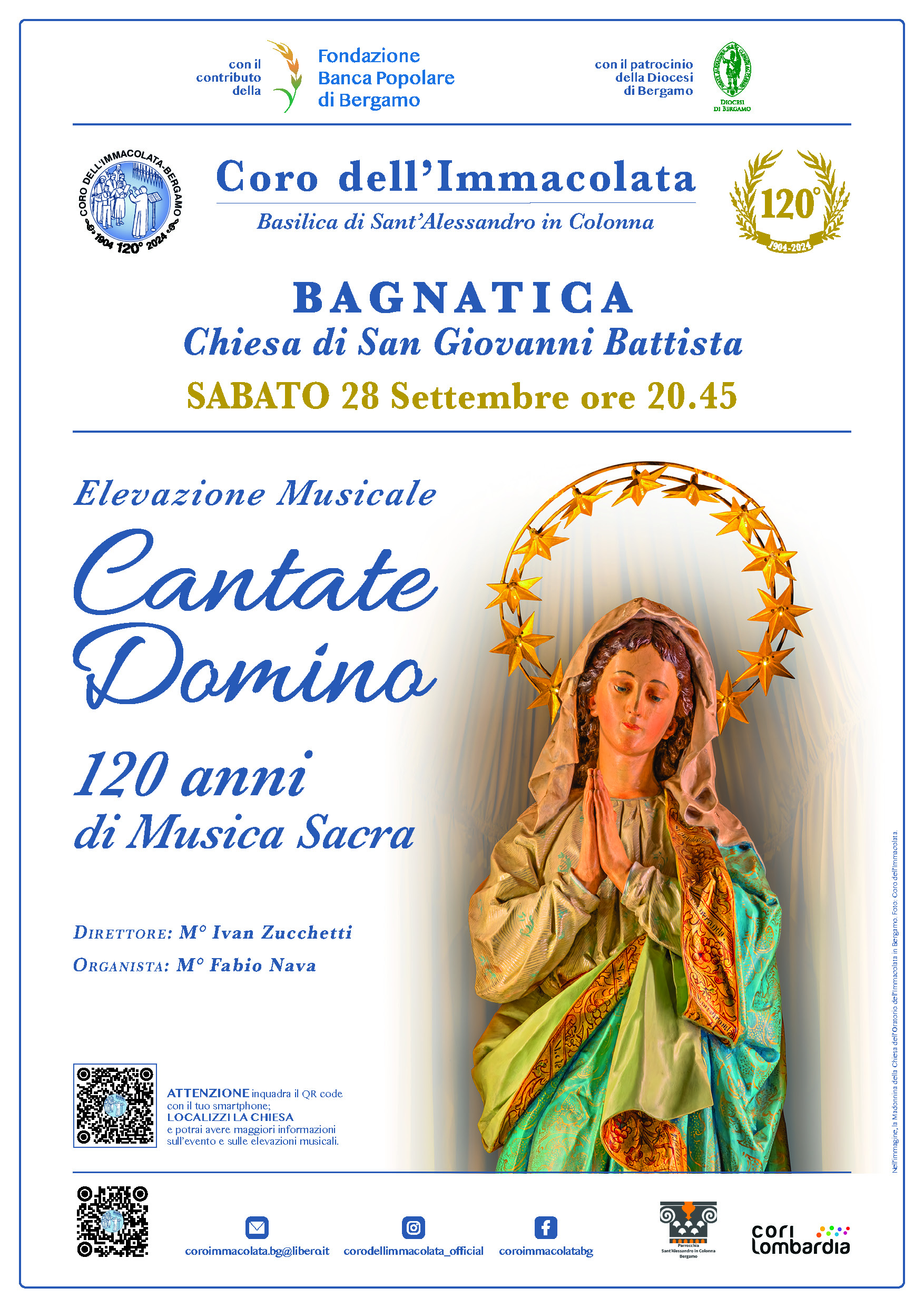 CET 10 Coro Immacolata Bergamo Locandina BAGNATICA 120 ANNI