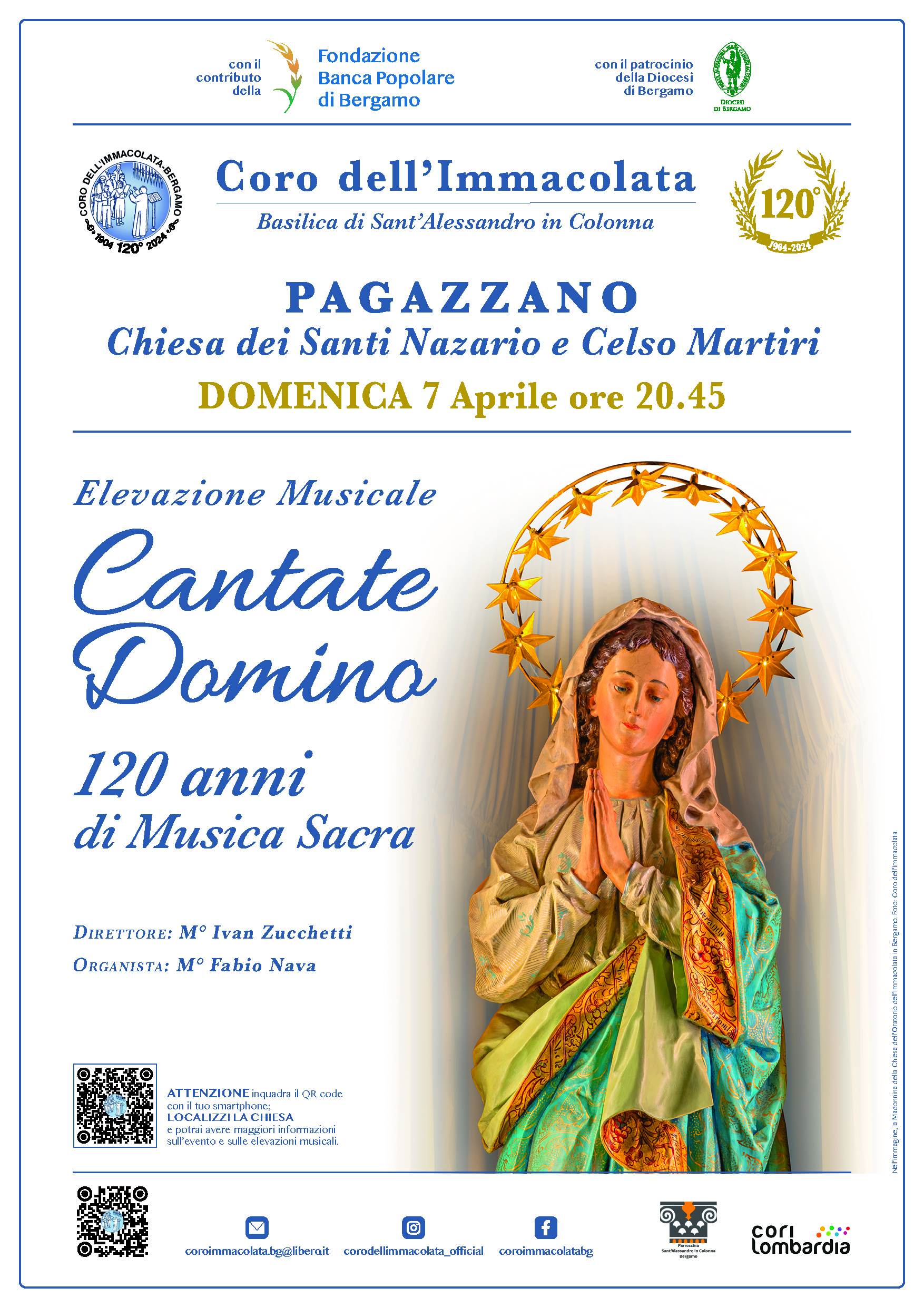 CET 11 Coro Immacolata Bergamo Locandina PAGAZZANO 120 ANNI