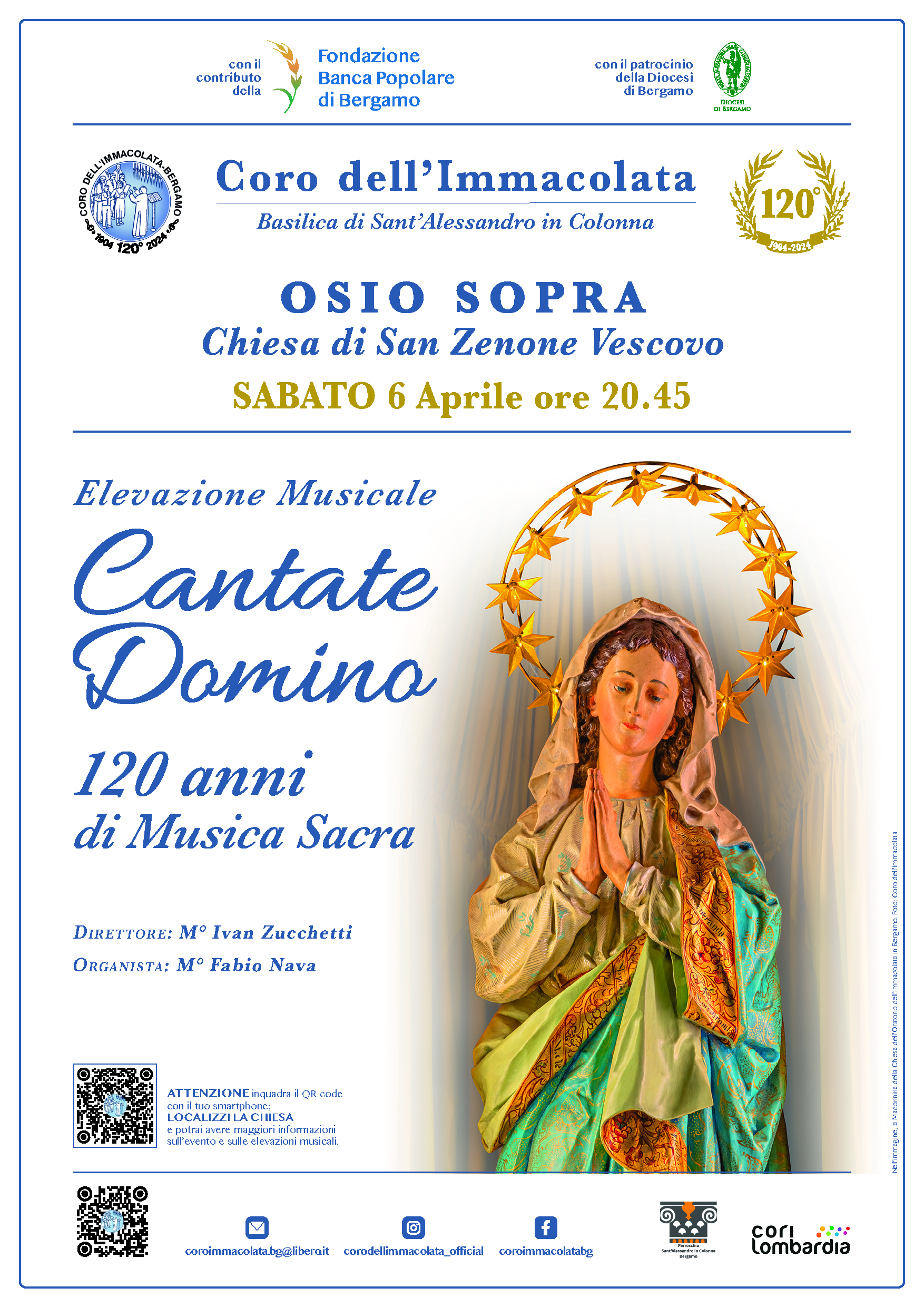 CET 12 Coro Immacolata Bergamo Locandina OSIO SOPRA 120 ANNI